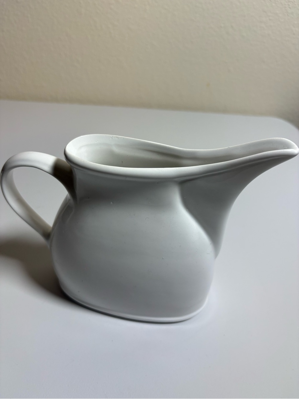 Home Essentials White Ceramic Creamer Pitcher